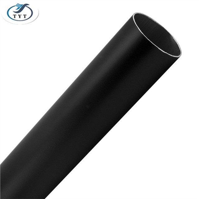 Tube d'acier de fer noir
